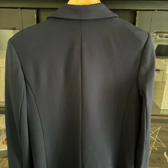 Something Navy Danielle Blazer Jacket Double Breasted Suit Coat Ponte Blue M - Picture 3 of 15